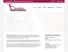 Tablet Screenshot of devotiondanceworks.com